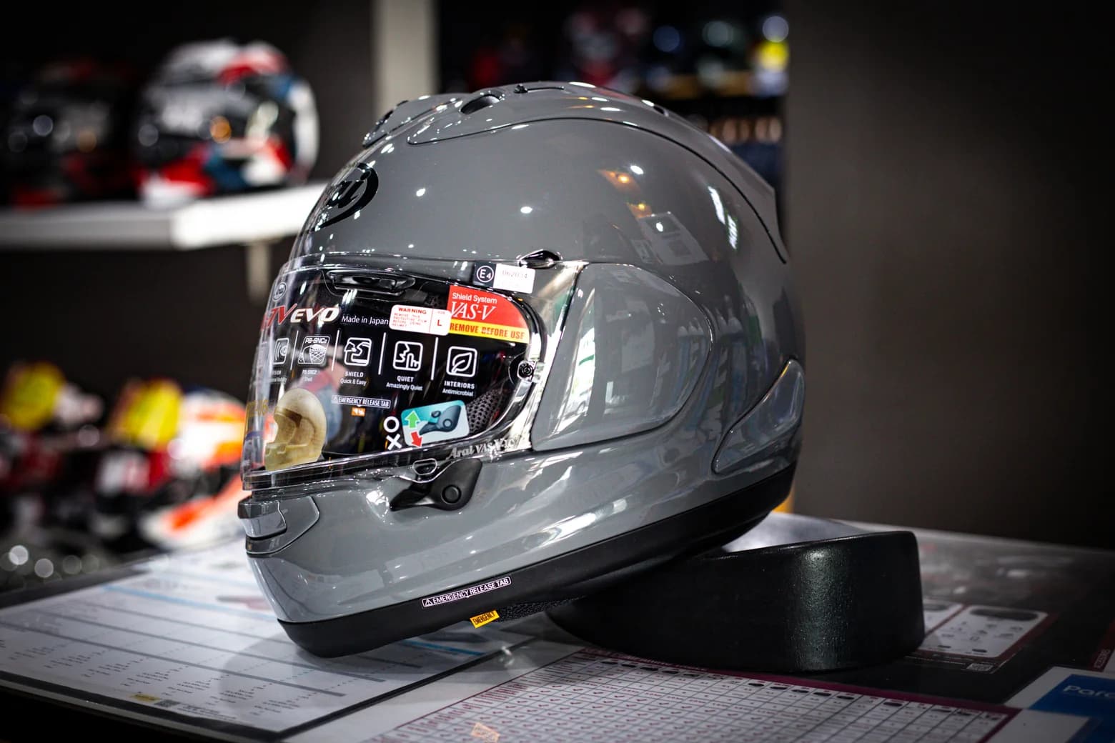 หมวกกันน็อค Arai รุ่น RX-7V Evo ลาย Modern Grey