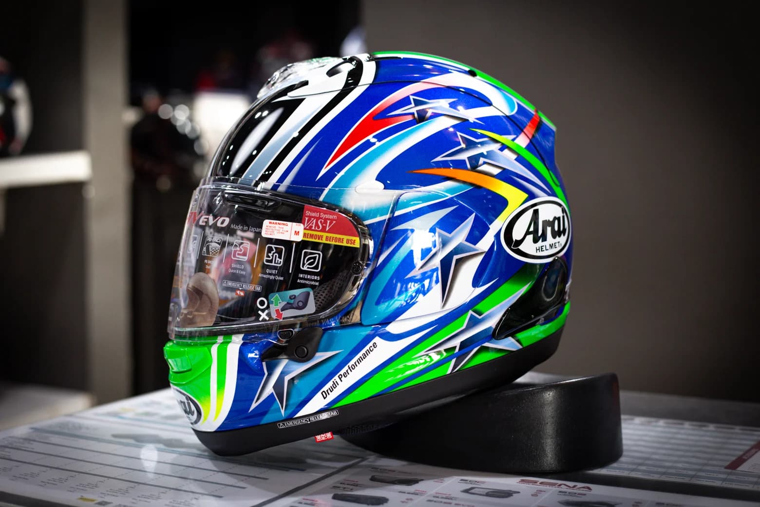 หมวกกันน็อค Arai รุ่น RX-7V Evo ลาย Nakano Green