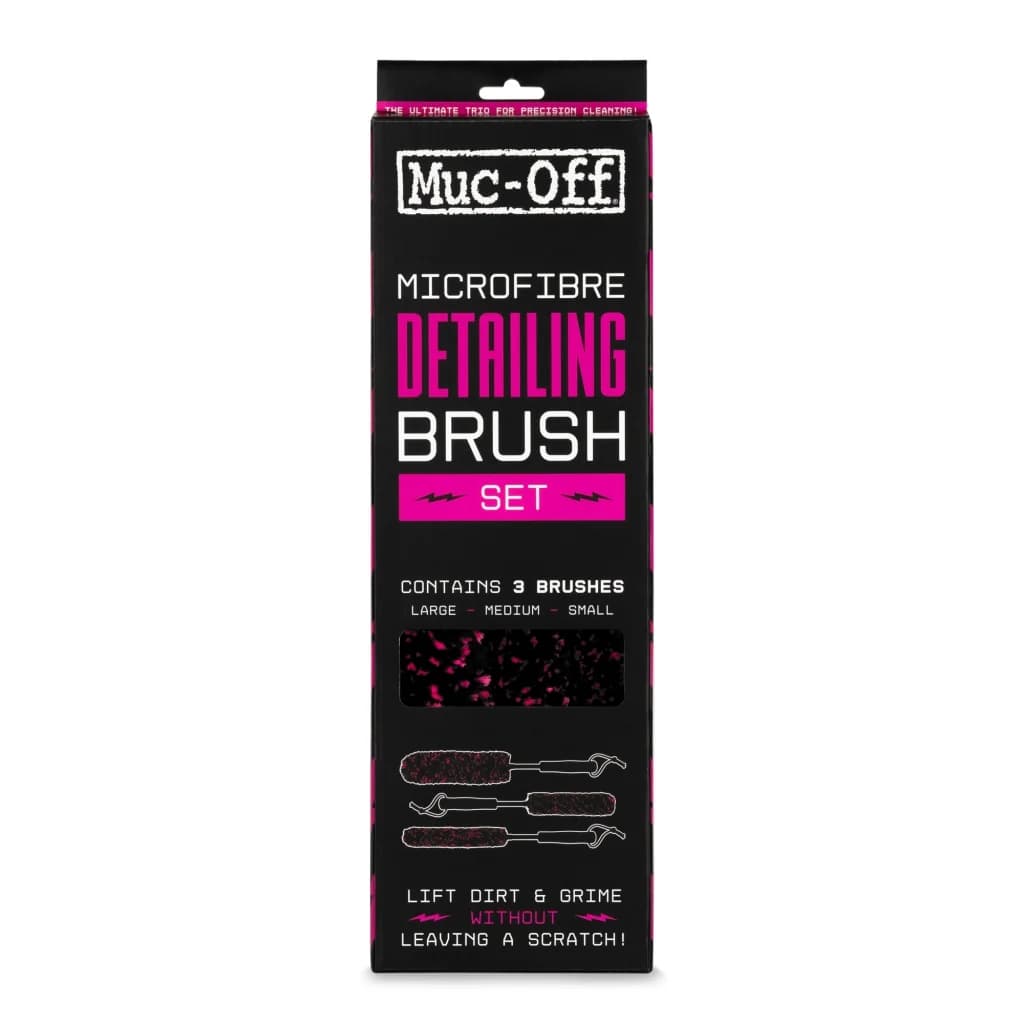 Muc-Off Microfibre Detailing Brush Set x 3 ชุดแปรงดีเทลลิ่งไมโครไฟเบอร์ เซ็ต 3 ชิ้น