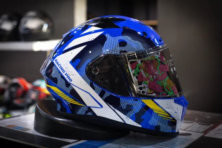 หมวกกันน็อค Zeus รุ่น ZS-826RS ลาย Camo Blue BK8