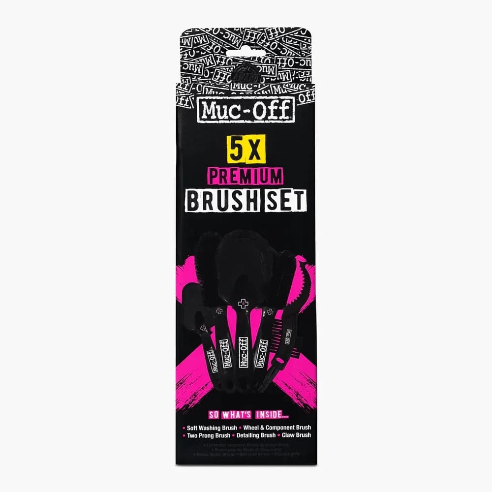 Muc-Off 5x Premium Brush Set ชุดแปรงทำความสะอาดระดับพรีเมียม เซ็ต 5 ชิ้น