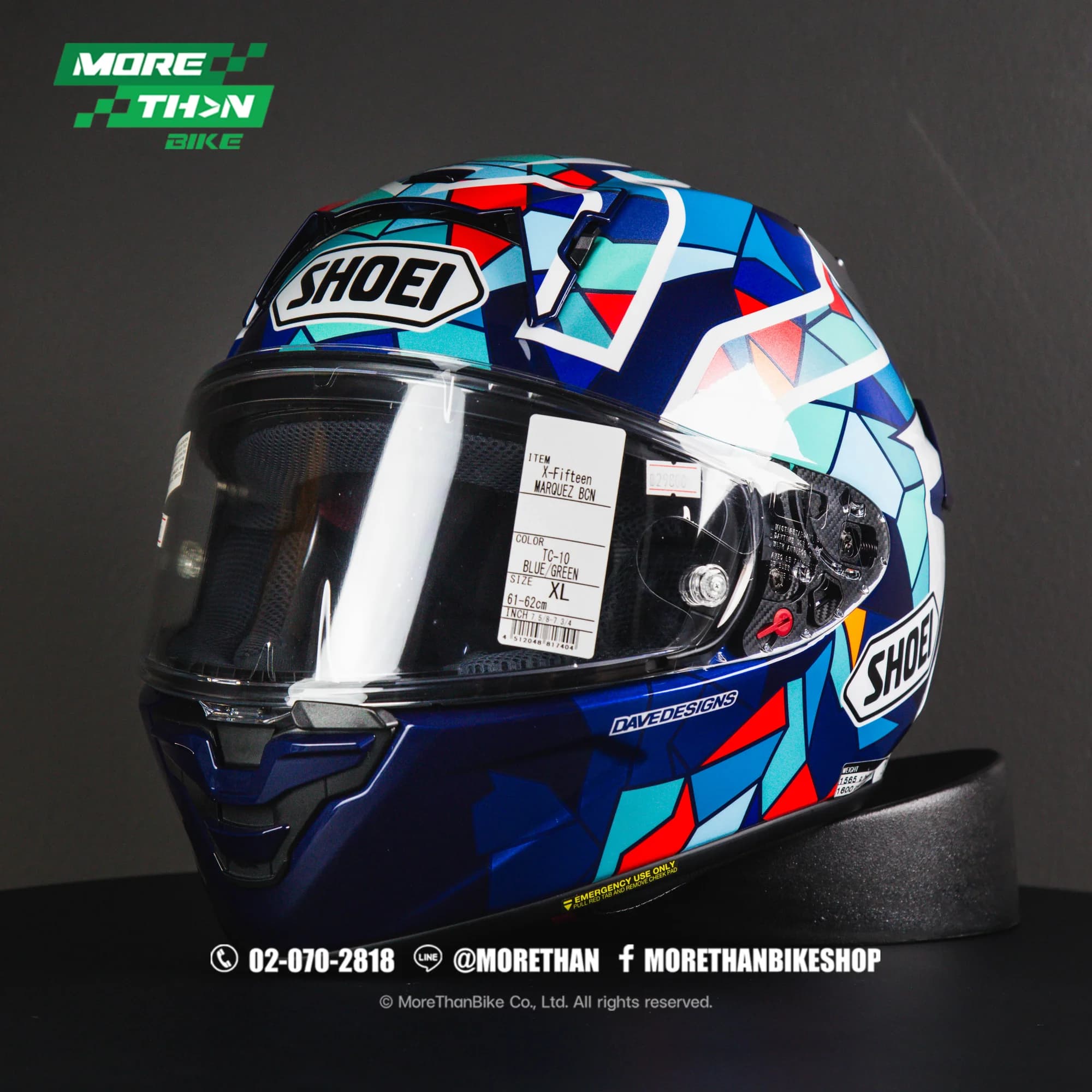 หมวกกันน็อค SHOEI รุ่น X-15 ลาย Barcelona TC-10