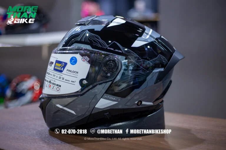 หมวกกันน็อค MT รุ่น Atom 2 SV ลาย Highland C2 Gloss Grey