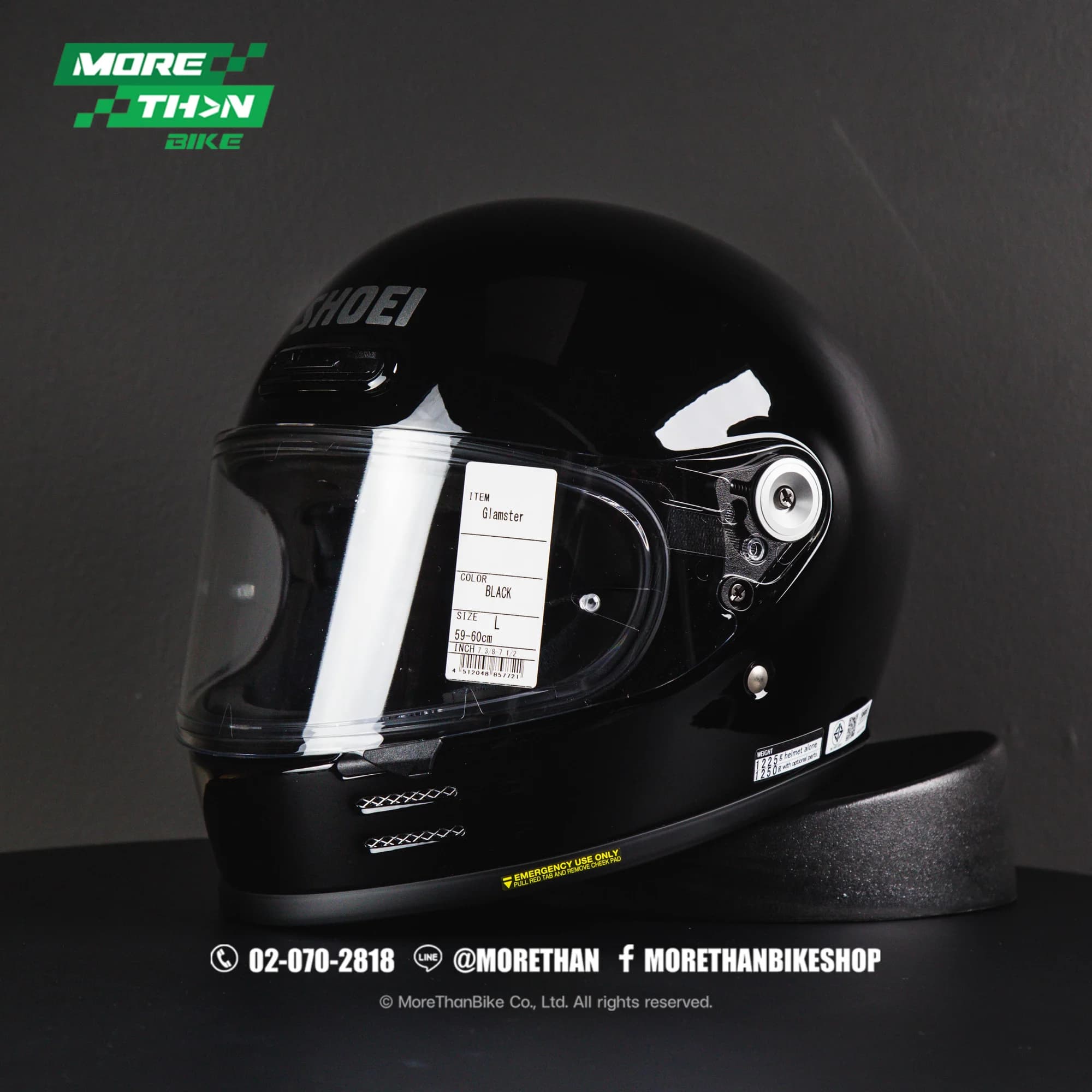 หมวกกันน็อค SHOEI รุ่น Glamster สี Black