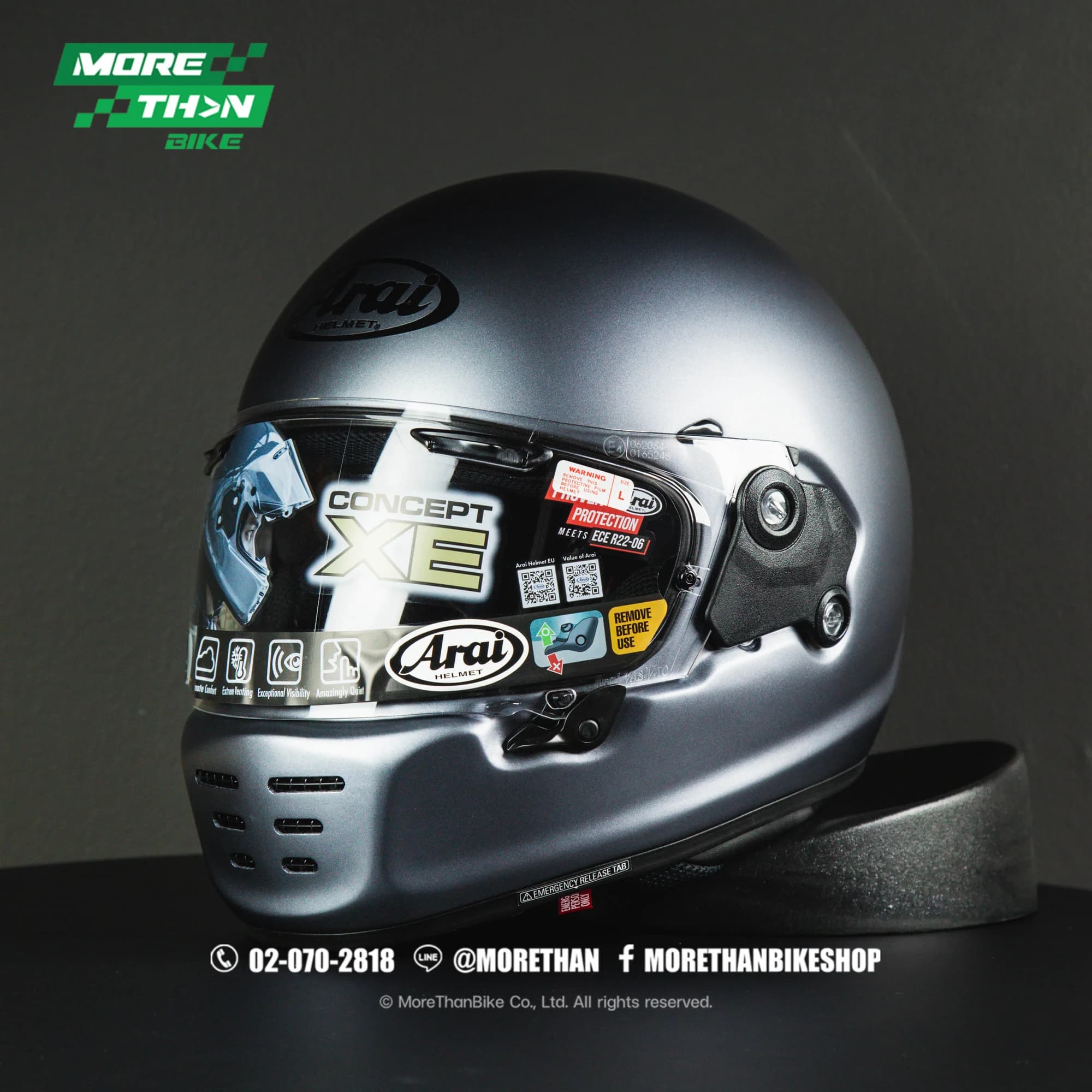 หมวกกันน็อค Arai รุ่น Concept-XE สีเทาด้าน