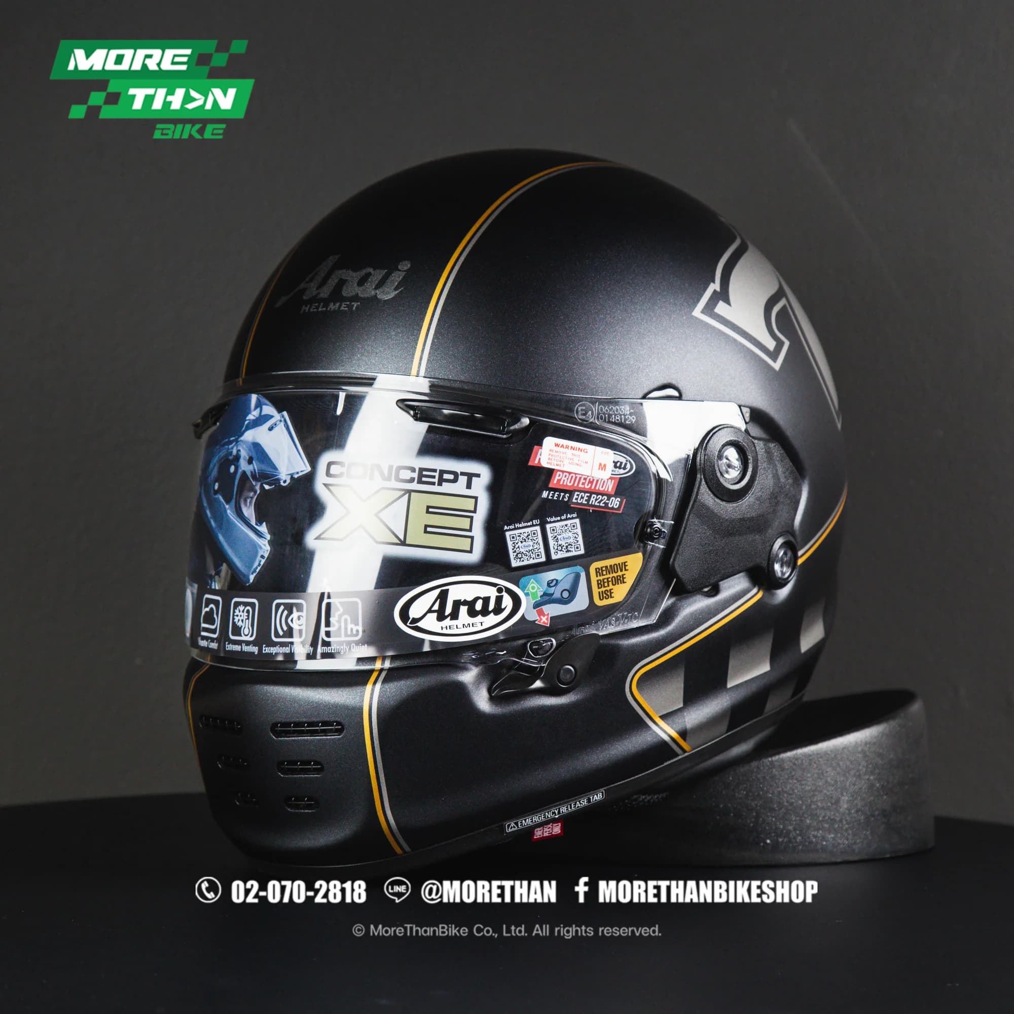 หมวกกันน็อค Arai รุ่น Concept-XE ลาย Cafe Racer Black Frost