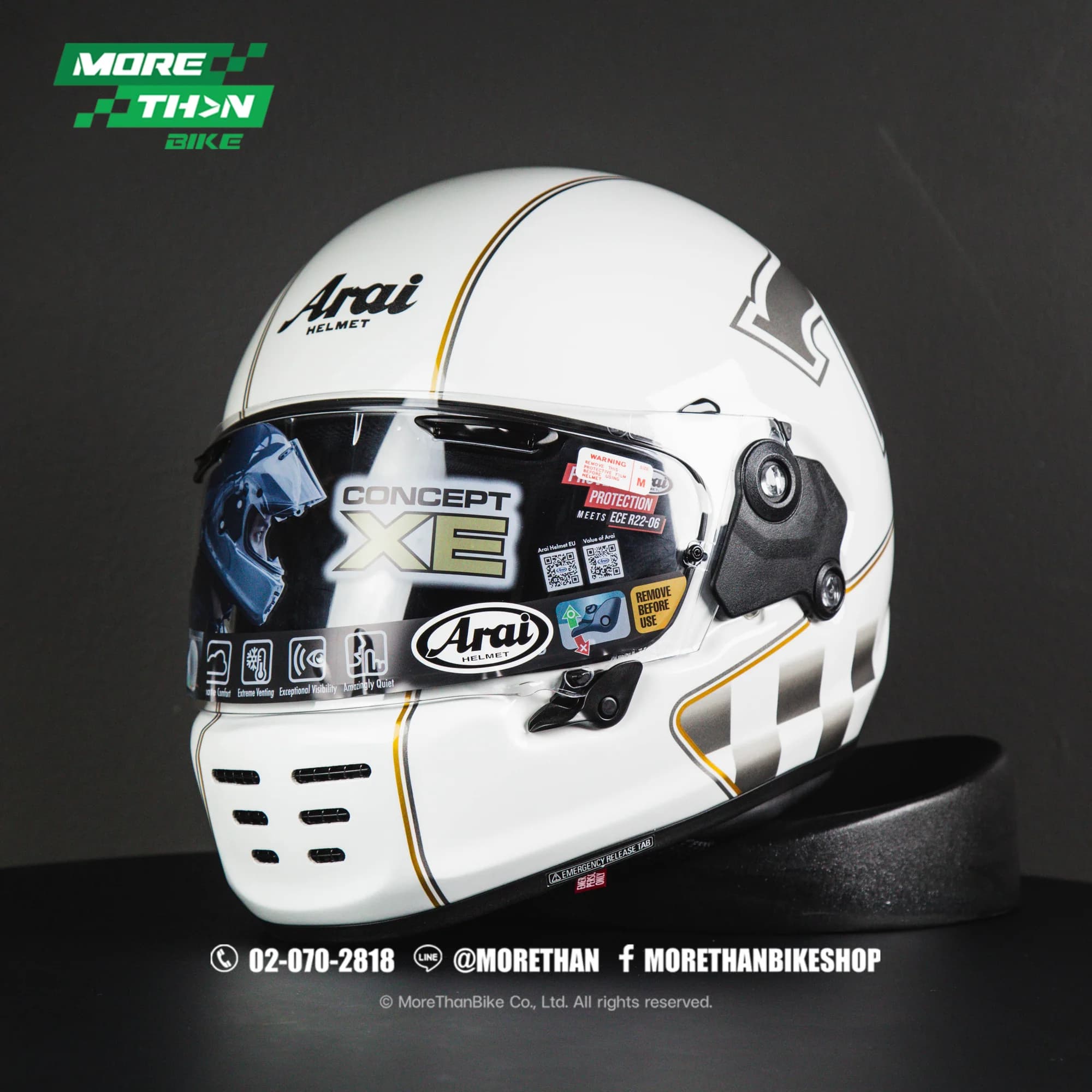 หมวกกันน็อค Arai รุ่น Concept-XE ลาย Cafe Racer White