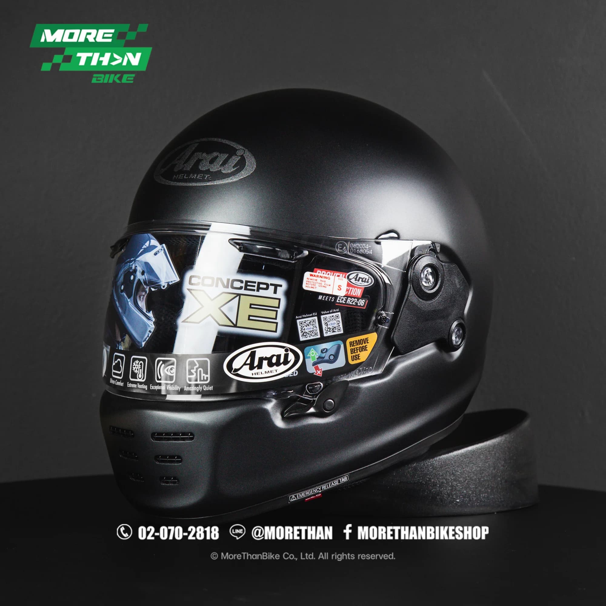 หมวกกันน็อค Arai รุ่น Concept-XE สีดำด้าน