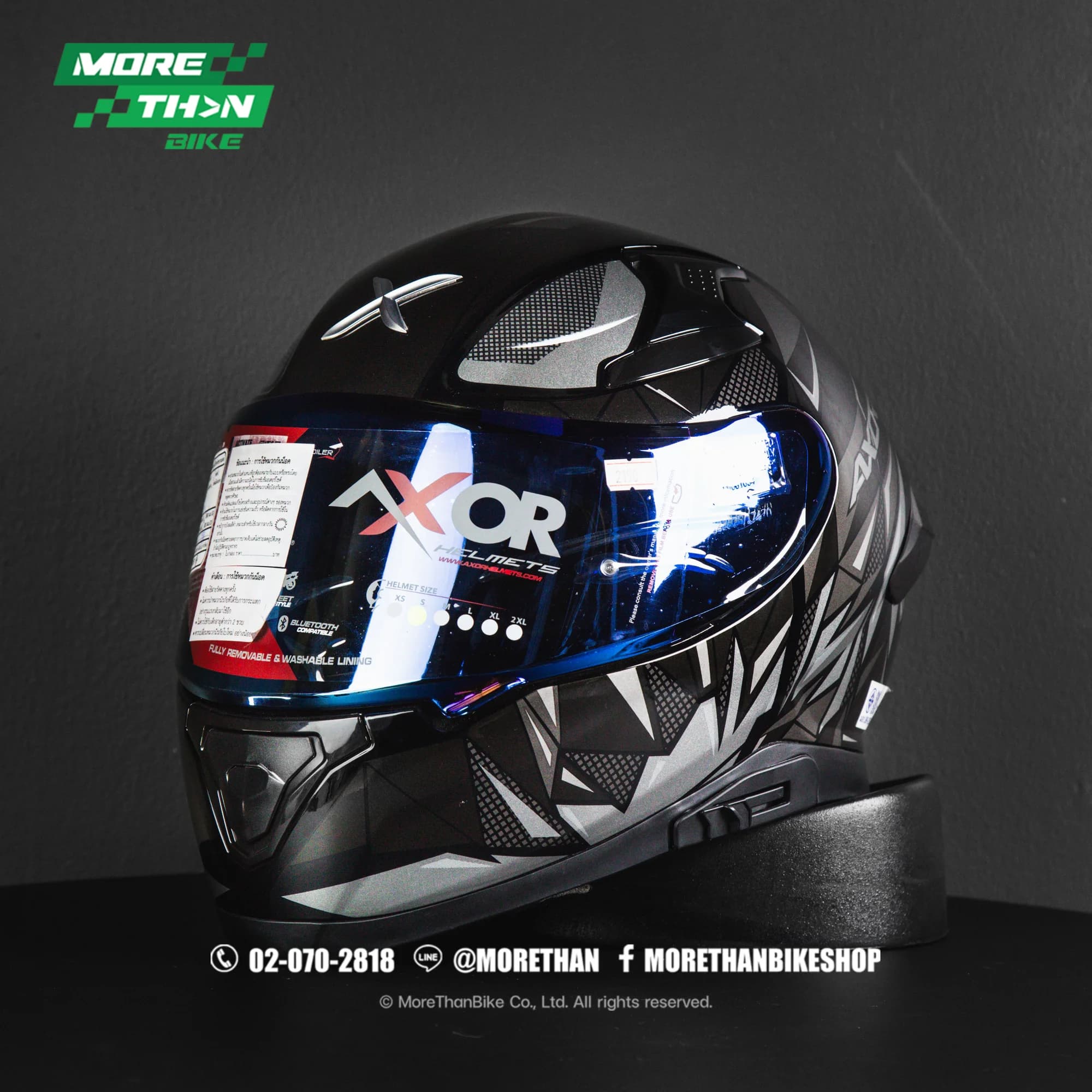 หมวกกันน็อค AXOR รุ่น Apex ลาย Hunter Black/Grey