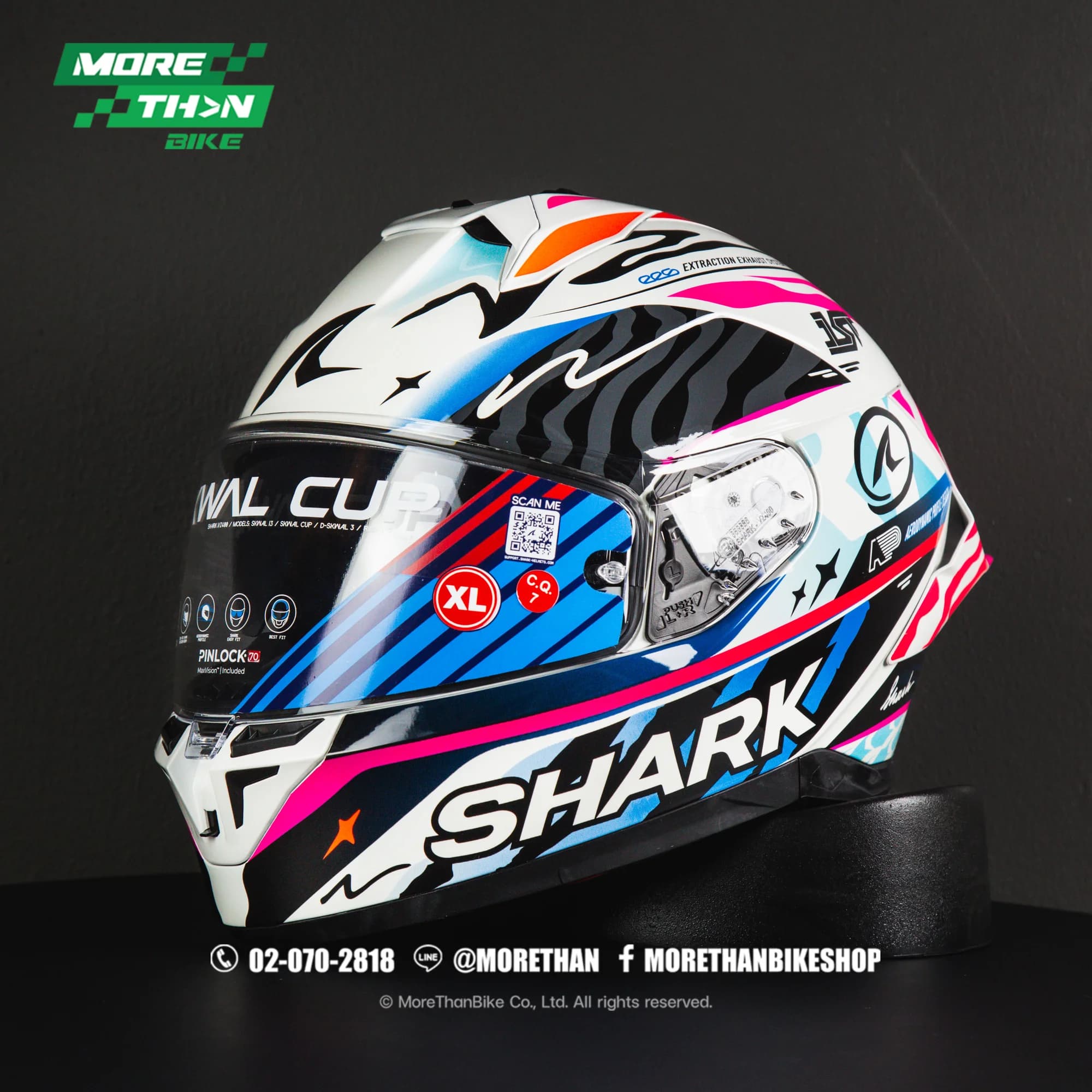 หมวกกันน็อค Shark รุ่น Skwal Cup ลาย Speed-Fancy WKO