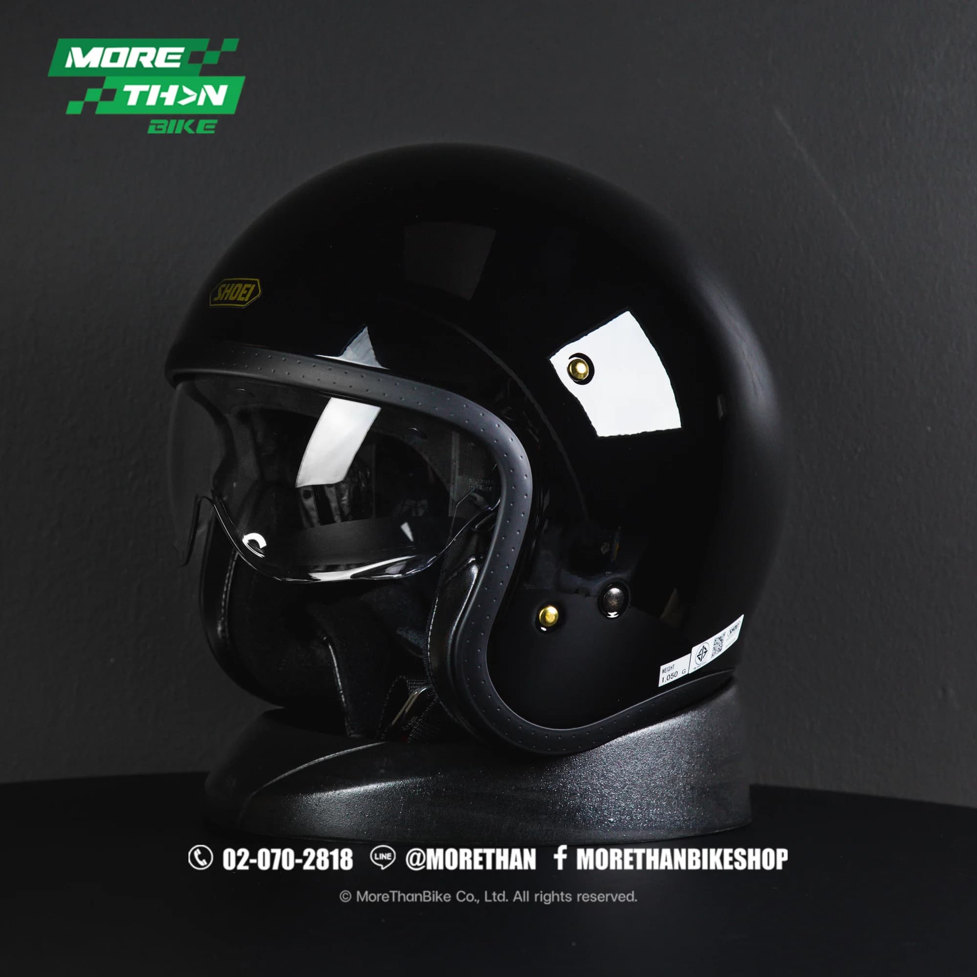 หมวกกันน็อค SHOEI รุ่น J.O. สี Black (ดำเงา)