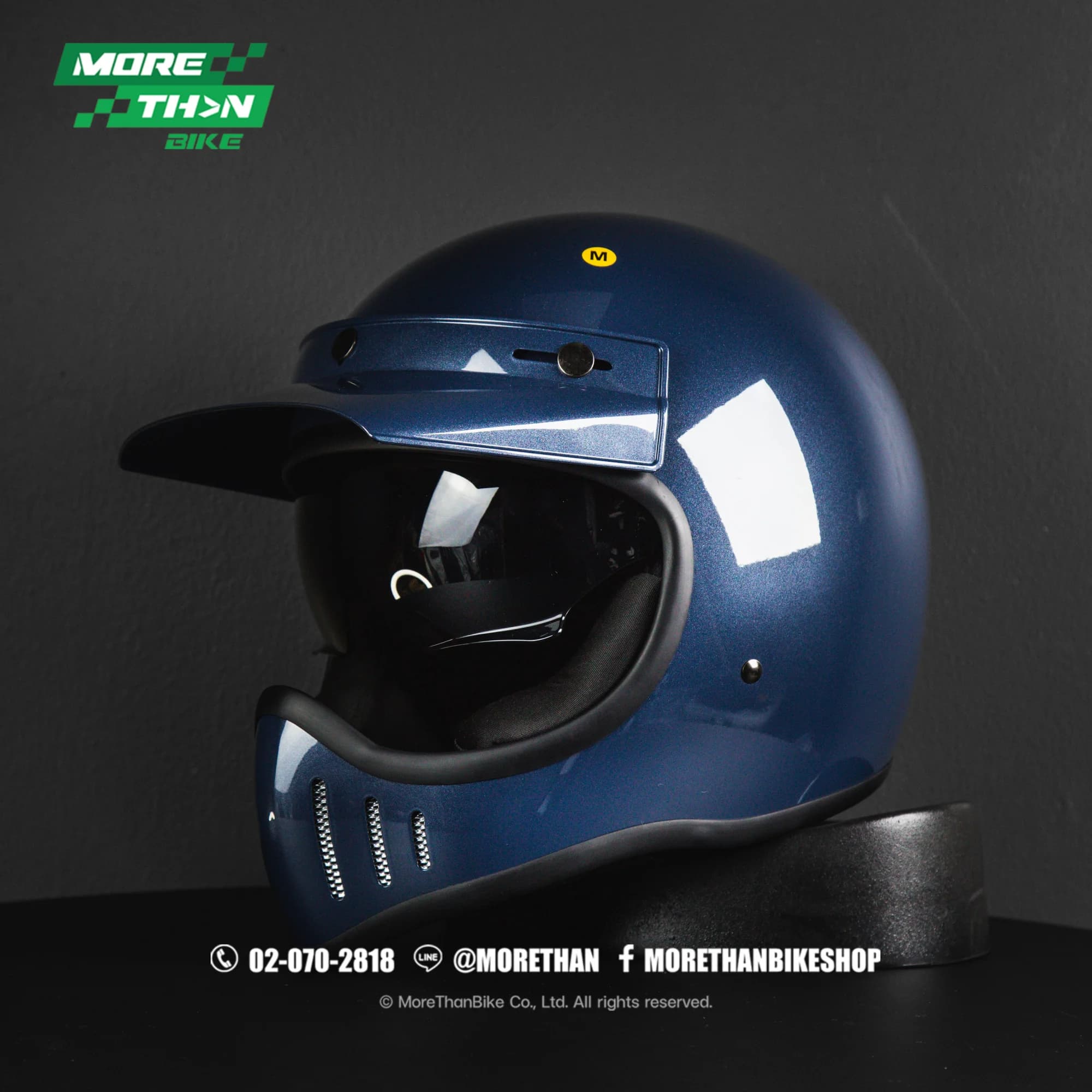 หมวกกันน็อค Zeus รุ่น ZS-916D ลาย Metallic Dark Blue